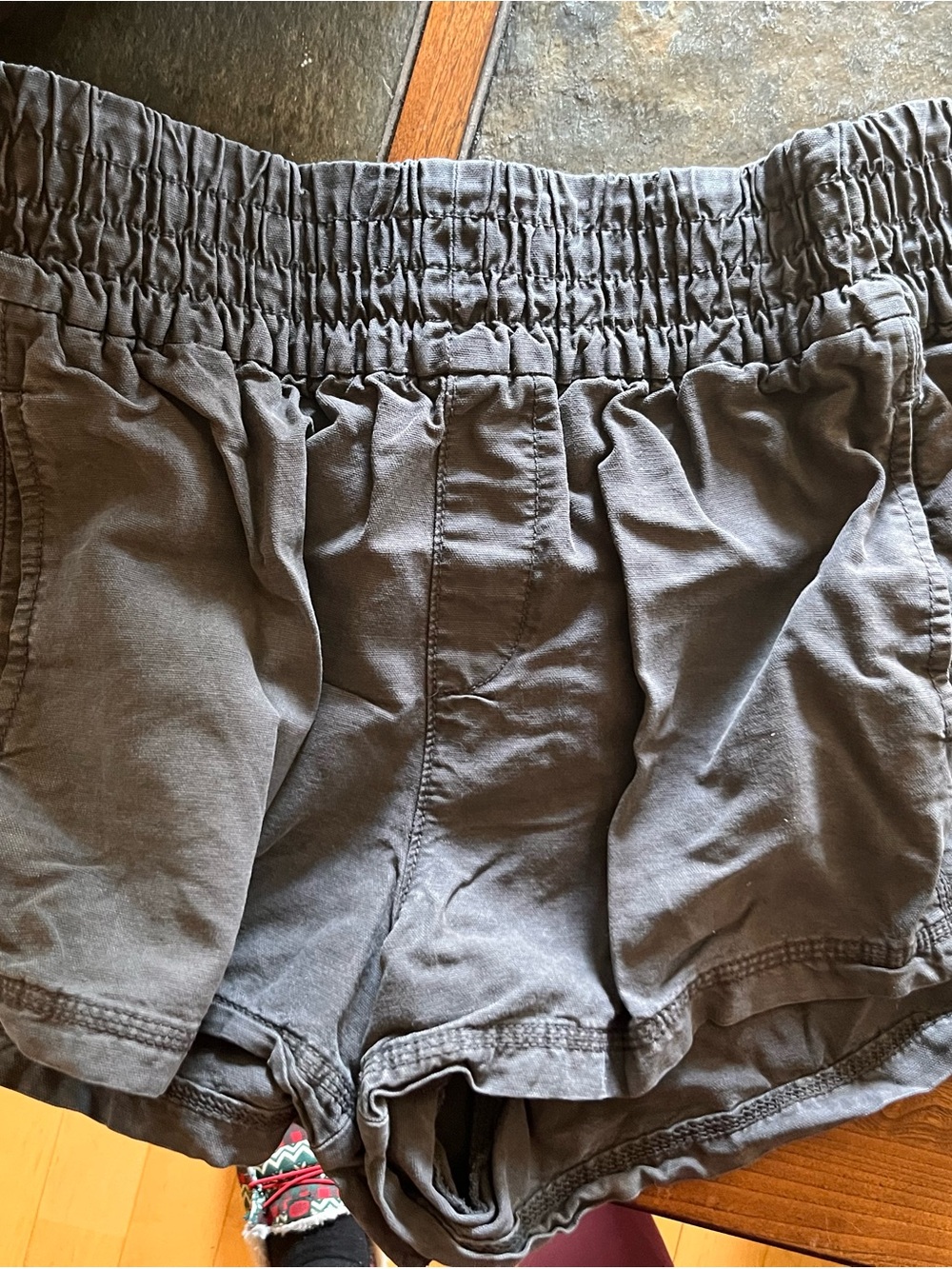 aerie Girls Gray Elastic-Waist Casual Shorts